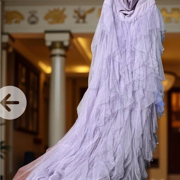 Faeriesty Lavender Strapless Tulle Prom Formal Evening Ball Gown Dress L - Picture 8 of 8